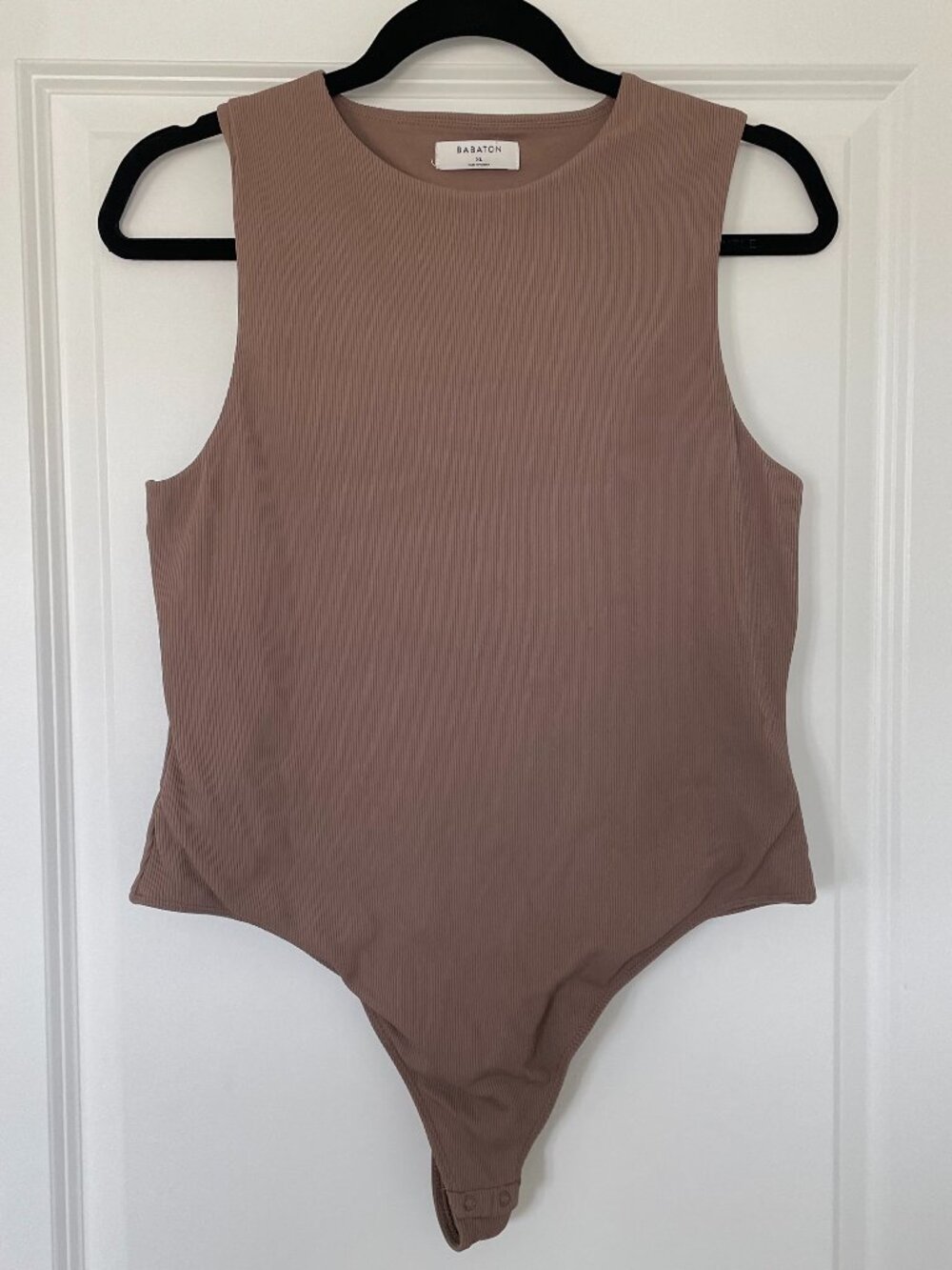 Babaton Aritzia Deep Taupe High Neck Thong Bodysuit – Women’s XL